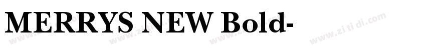 MERRYS NEW Bold字体转换